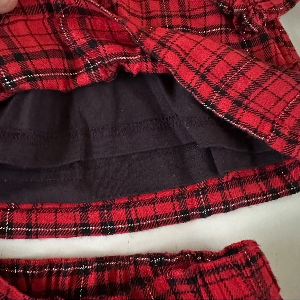 Mes Petites Cailloux Plaid Bubble Short Set